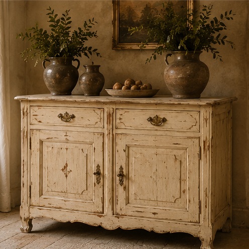 Décoration patinée